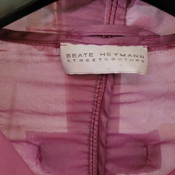 Beate Heymann Street Couture Fuchsia Mesh and Jersey Jacket US 10 - Picture 2 of 16